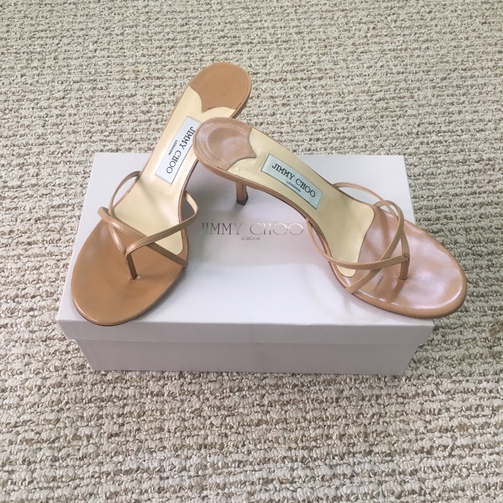 Jimmy Choo Open-Toe Heels with Box
